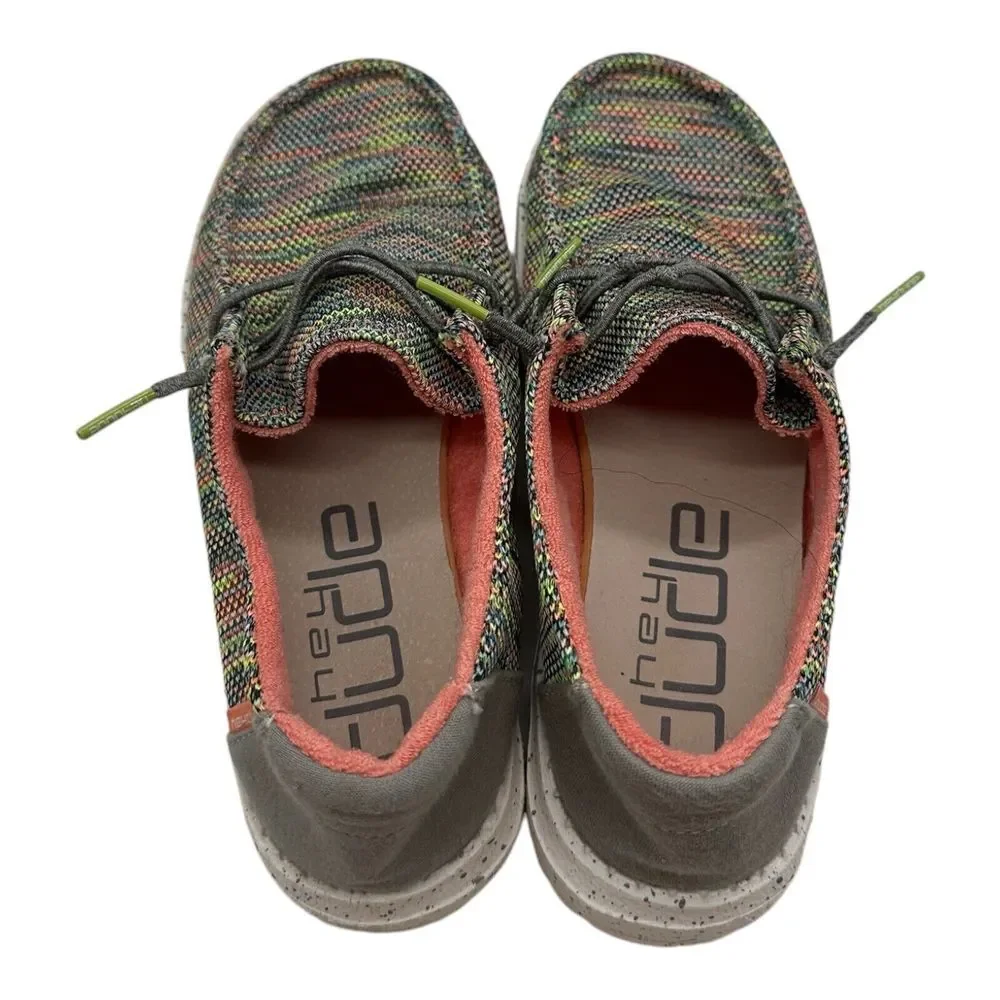 Hey Dude Wendy Sox Loafers Women's Size 5 Peacock Pink Lightweight Slip On Shoes
